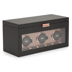 Wolf1834 Watch Winder Axis Triple Watch Winder With Storage-Copper