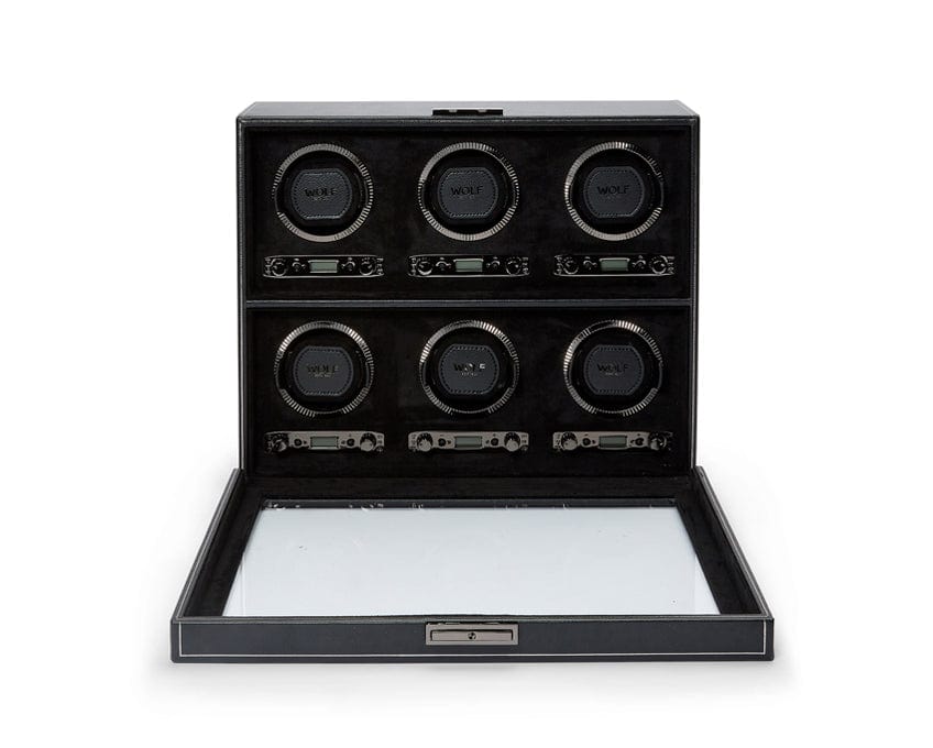 Wolf1834 Watch Winder British Racing 6 Piece Watch Winder