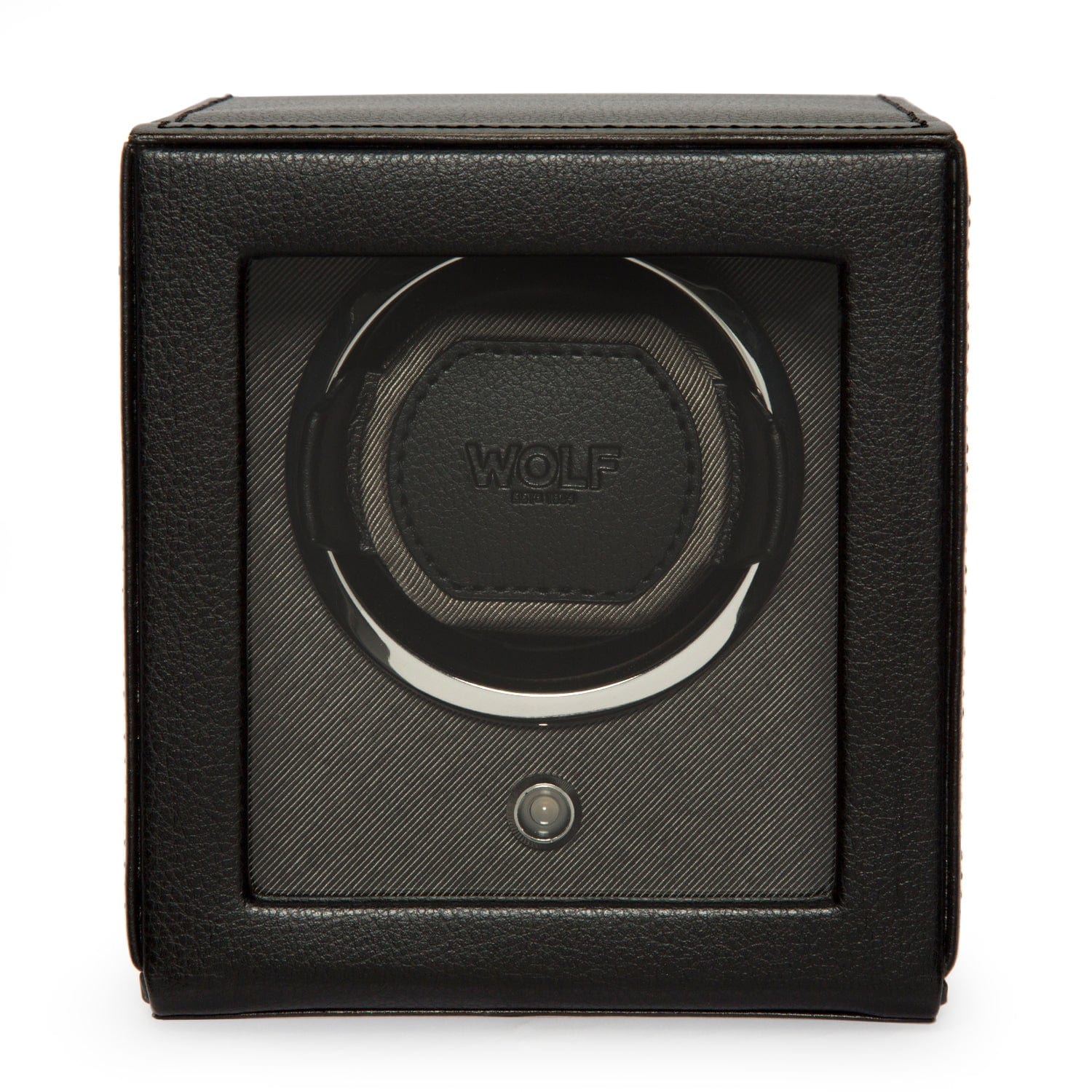 Wolf1834 Watch Winder Cub Single Watch Winder with Cover-Black