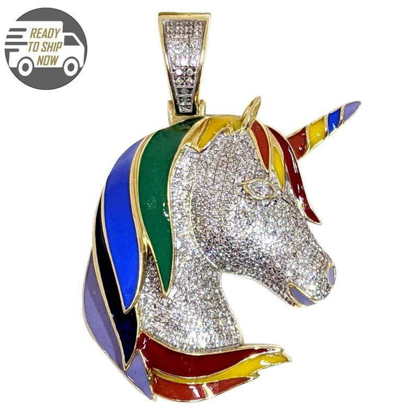 Diamond hot sale unicorn pendant