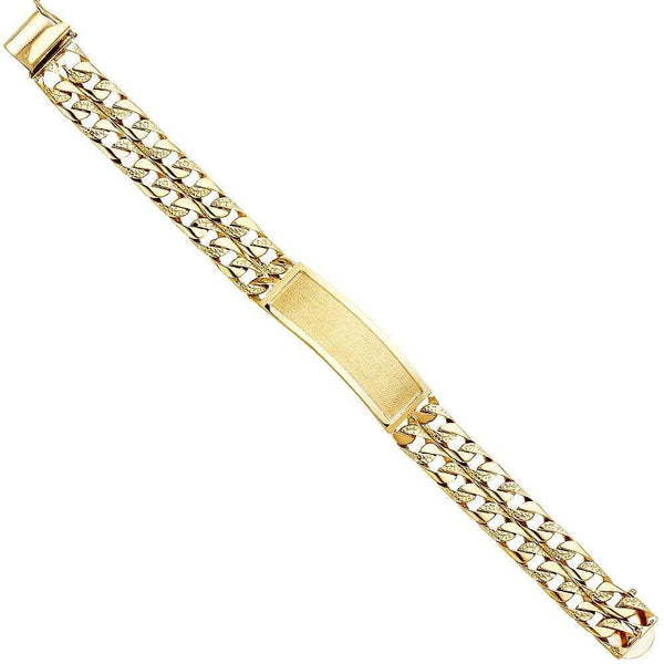 Gold nugget id on sale bracelet