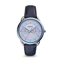 Fossil Watches Fossil Tailor Multi-Function Blue Leather Watch 35mm ES3699P